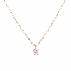 TIFFANY Solitaire Necklace Diamond Gold